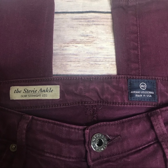 Adriano Goldschmied maroon red stevie ankle - Picture 2 of 3